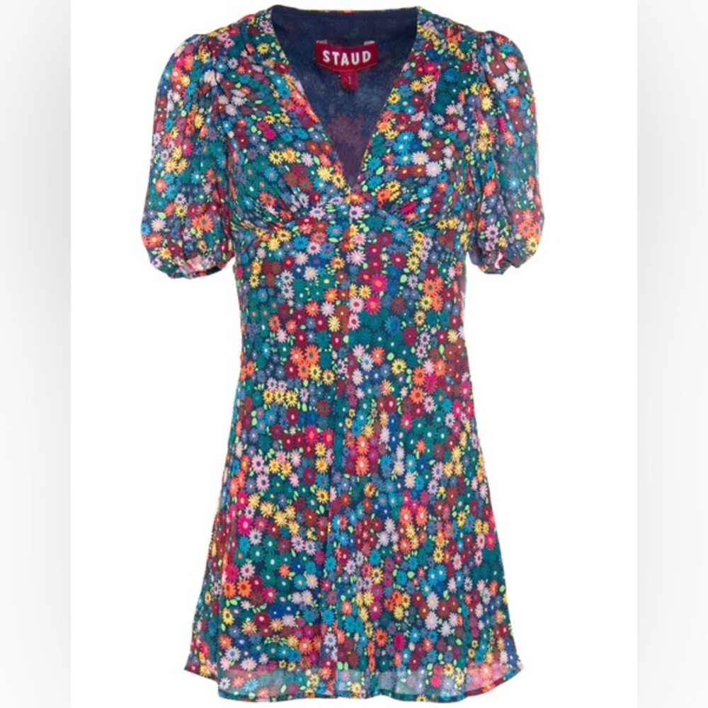 STAUD Floral Mini Dress